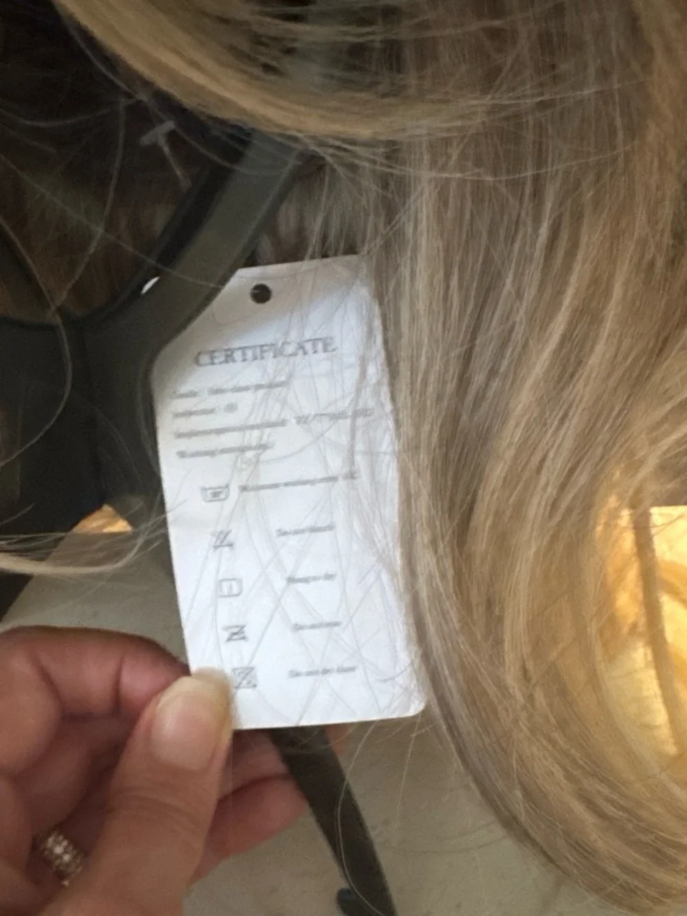 Light Ash Blonde Layered Women's Wig with Bangs